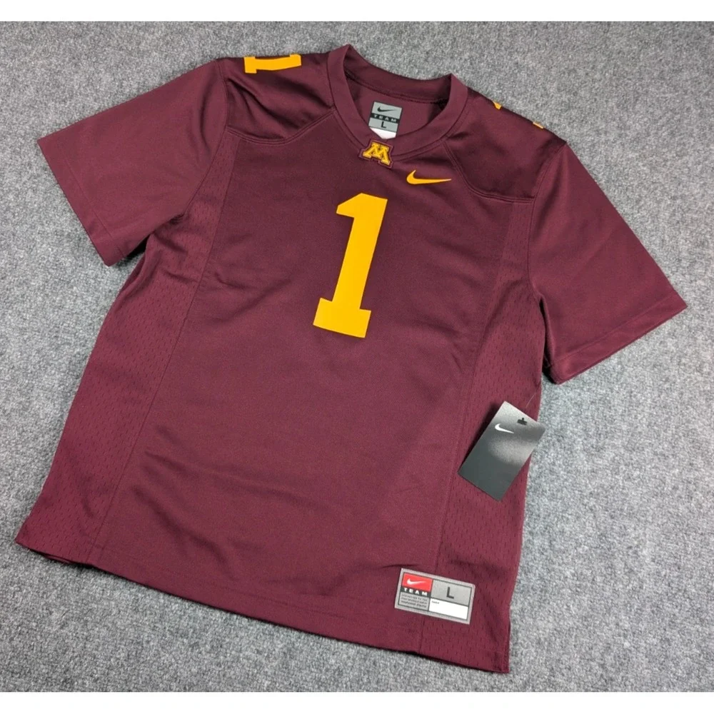 University‎ of Minnesota Nike Football Jersey Youth Large Golden Gophers NWT